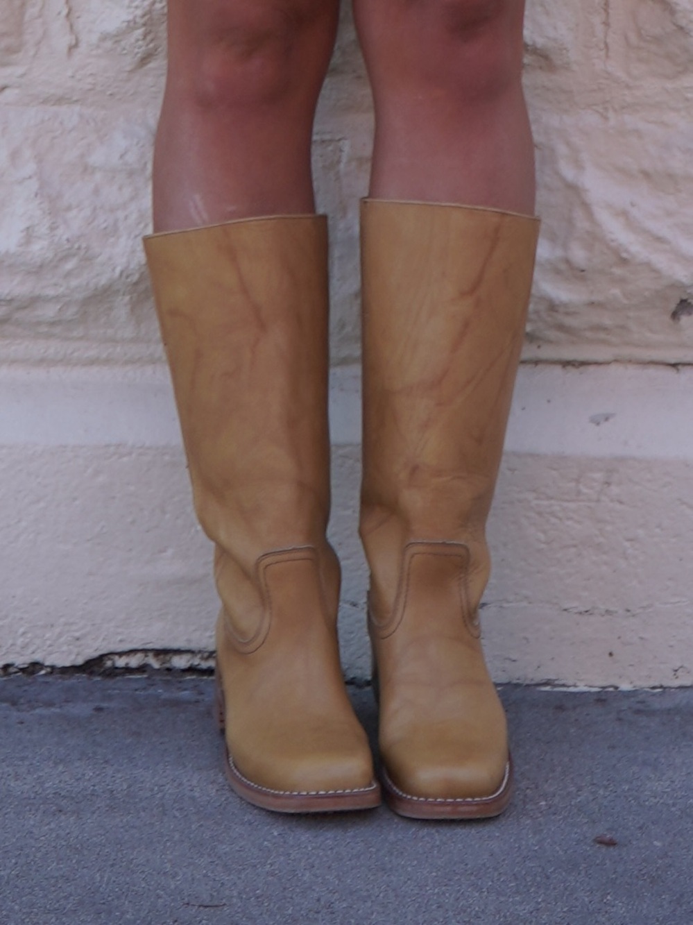Frye Tan Leather Knee-High Boots